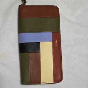 Fossil Women's Multicolor Leather Wallet